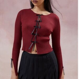 Kimchi Blue Peyton Bow Cardigan